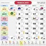 kalendar malaysia calendar mar 2025